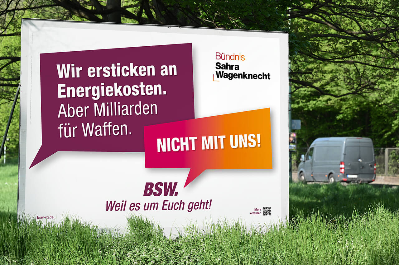Ihre Plakatspende für das Bündnis Sahra Wagenknecht